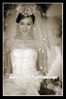 Vanessa Yeung in wedding gown