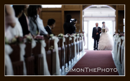 walking down the aisle